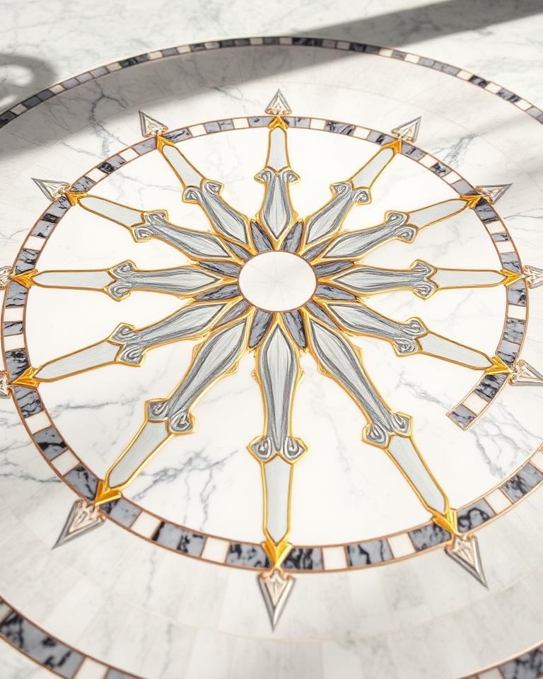 Custom Waterjet Mosaics tile at Elite Home Design