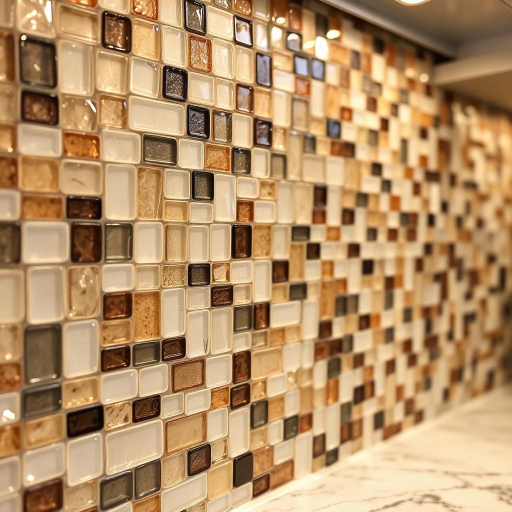 Glass & Stone Mosaic tile at Elite Home Design