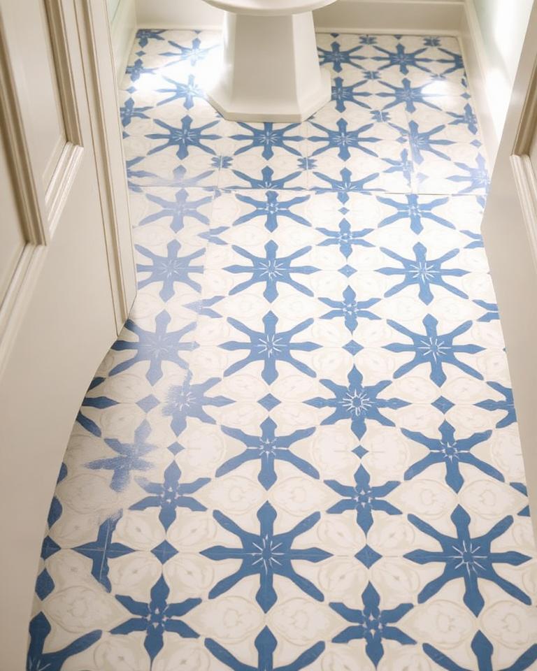 Patterned Encaustic-Look tile at Elite Home Design